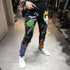 Fashion 3D Printing Jeans Skeleton Graffiti Men's Straight Pants